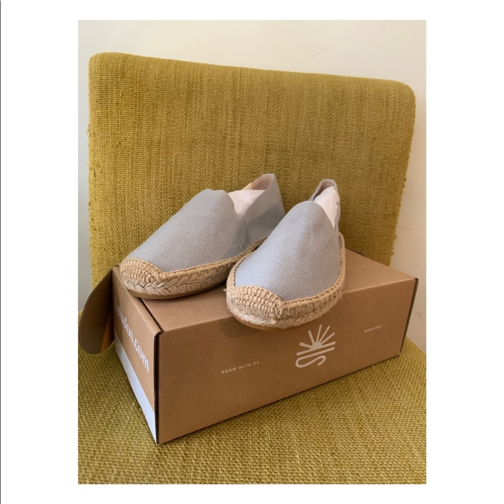 Soludos Dali Espadrilles Slip On (Size: 6.5) Gray/Chambray NWT